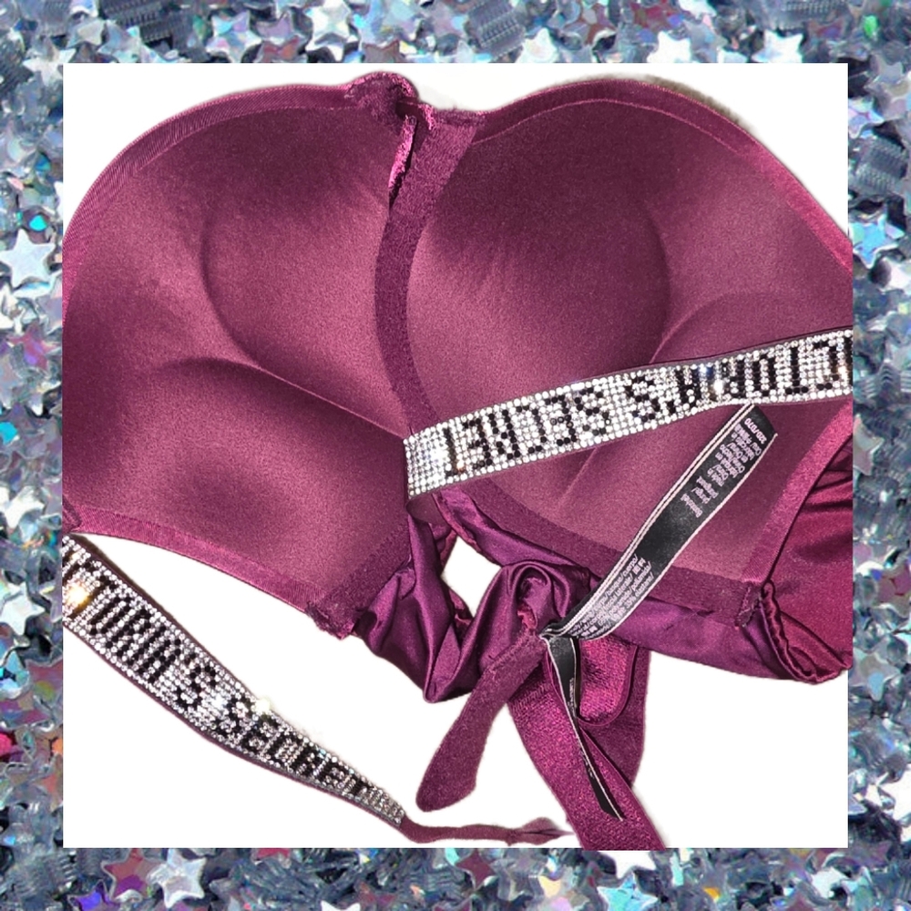 Victoria’s Secret Shine Strap Bombshell Add 2 Cup Bra - 32D Kir - Picture 6 of 9